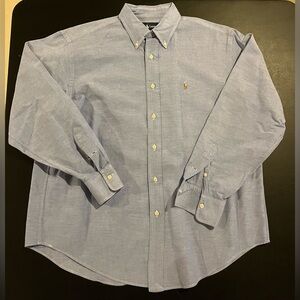 Ralph Lauren Blue Button Down size 12 Pony Oxford shirt. Women’s.